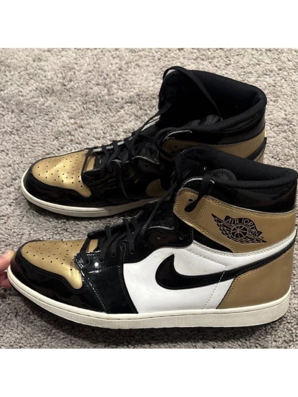 Nike Air Jordan 1 Retro OG NRG High Gold Toe Size 14 861428-007 2018